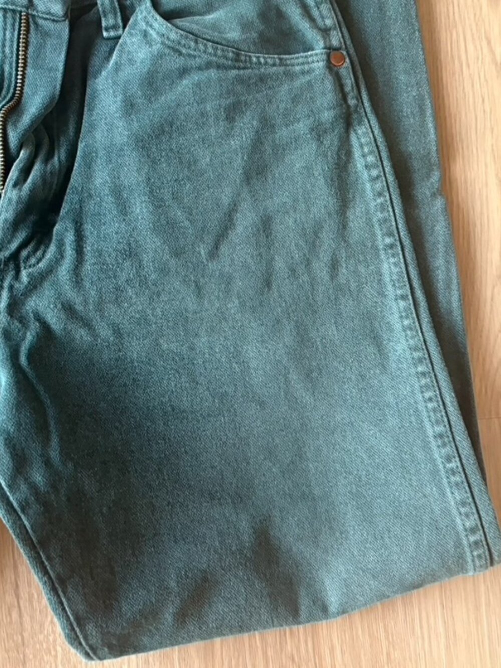 Vintage Wrangler Jeans Mens 33x32 Work Green Cowboy Western Workwear - Picture 2 of 8